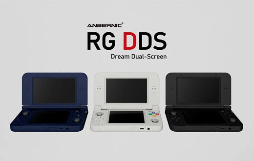 Imagem oficial de divulgação do portátil Anbernic RG DDS